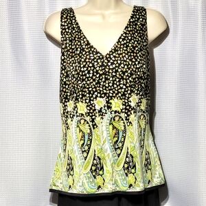 Talbots Pure Silk Floral & Paisley Print Sleeveless Top (14)